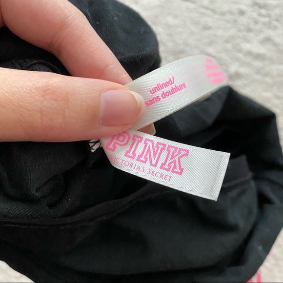 VS PINK Black Unlined Bandeau Crop Tube Top - Picture 5 of 9
